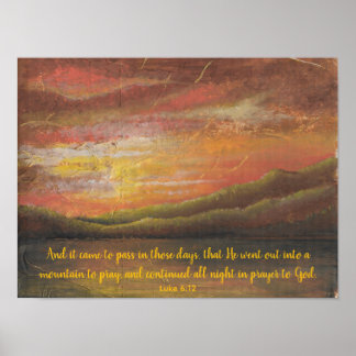 Affiche Prière dans les montagnes