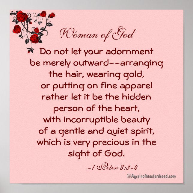 Affiche Prière de la femme de Dieu dans la Bible (Devant)