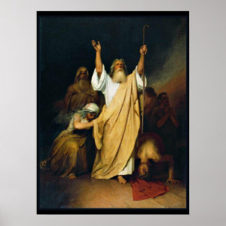 Affiche Prière de Moïse, peinture d'art,