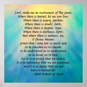 Affiche Prière de Saint François