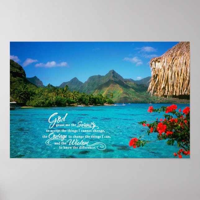 Affiche Prière de sérénité & Bora Bora (Devant)