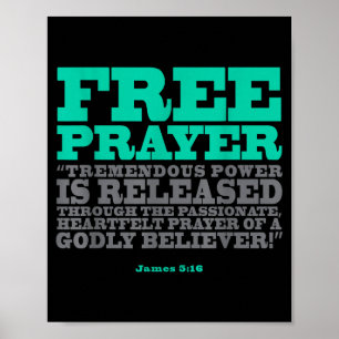 Affiche Prière Dieu chrétien Bible Jacques 5_16