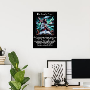 Affiche Prière du Seigneur Écriture Sainte Bible Rivage