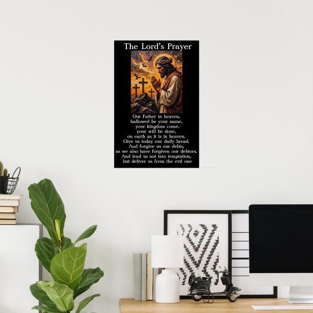 Affiche Prière du Seigneur Gethsémani Prière Dévotionnelle (Bureau à domicile)