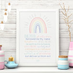 Affiche Prière du Seigneur pour les enfants avec arc-en-ci<br><div class="desc">La prière du Seigneur pour les enfants avec des polices colorées et ludiques et un arc-en-ciel. Vous pouvez modifier n'importe quelle version de la prière que vous préférez. Personnalisez avec le nom de l'enfant facultatif.</div>