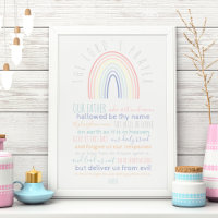 Prière du Seigneur pour les enfants avec arc-en-ci