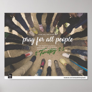 AFFICHE PRIÈRE D'UNE PETITE FILLE (1 TIMME 2:1)