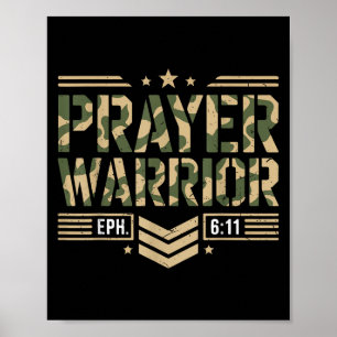 Affiche Prière Guerrier Jésus Christian Hommes Armor De Di