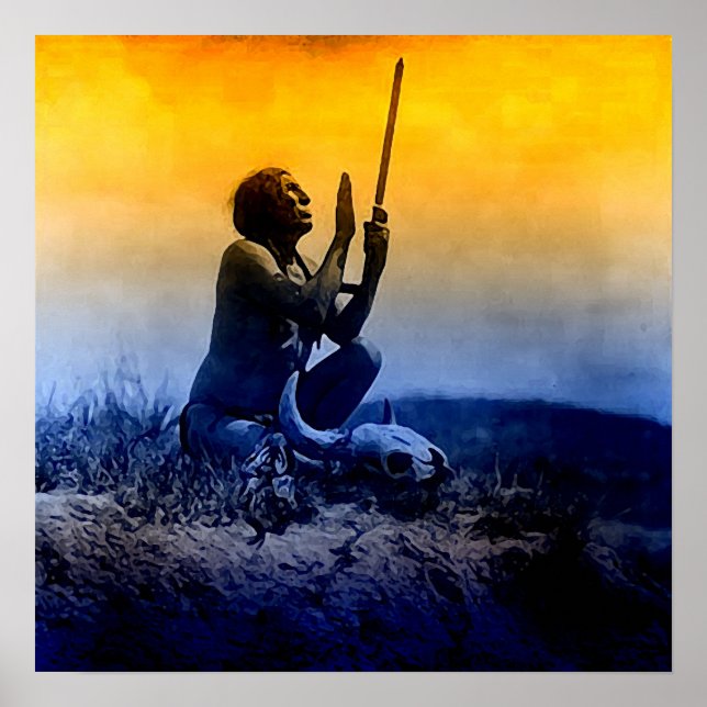 Affiche Prière indienne (Devant)