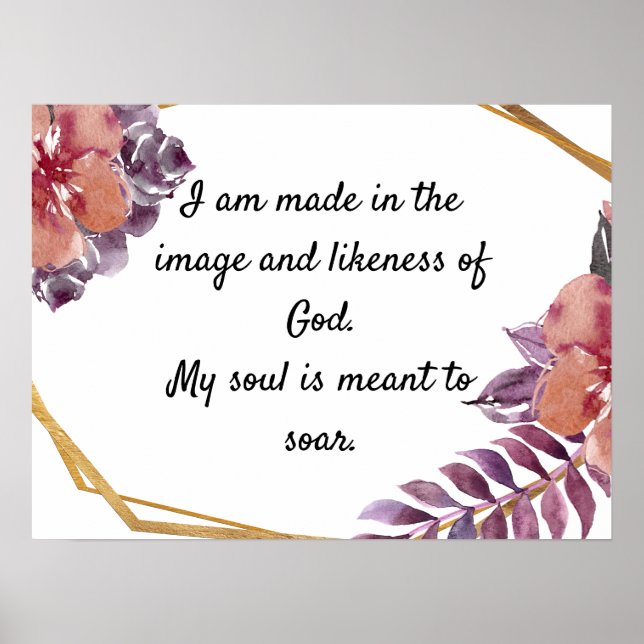 Affiche Prière inspirante Donner du pouvoir à la motivatio (Devant)