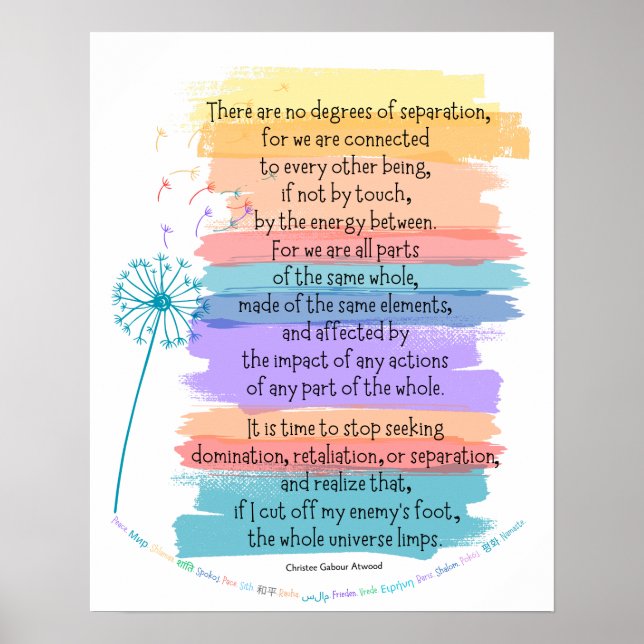 Affiche Prière pour la paix (Devant)