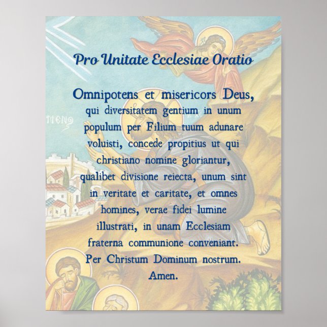 Affiche Prière pour l'unité Imprimer (Devant)