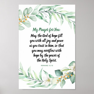 Affiche Prière pour vous Calligraphie