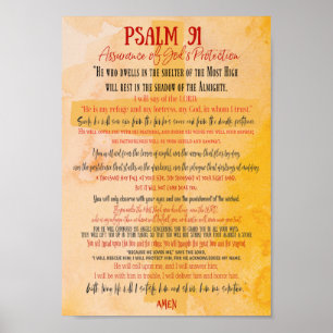 Affiche Prière PSALM 91