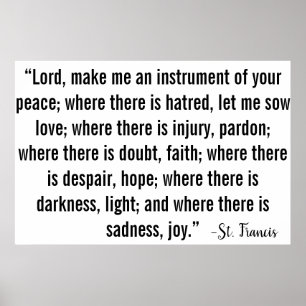 Affiche Prière Saint François