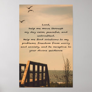 Affiche Prière Serenity Peace Guidance Sunny Seascape