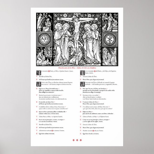 Affiche Prières avant l'affiche de masse (latin et espagno (Devant)