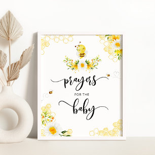 Affiche Prières d'abeilles florales pour le bébé