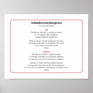 Affiche Prières d'acquisition pour serveurs autel (Alb)