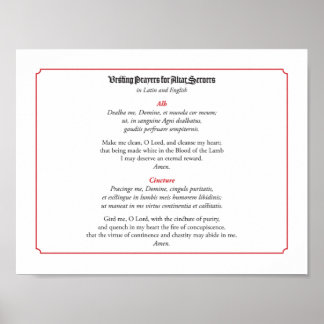 Affiche Prières d'acquisition pour serveurs autel (Alb)