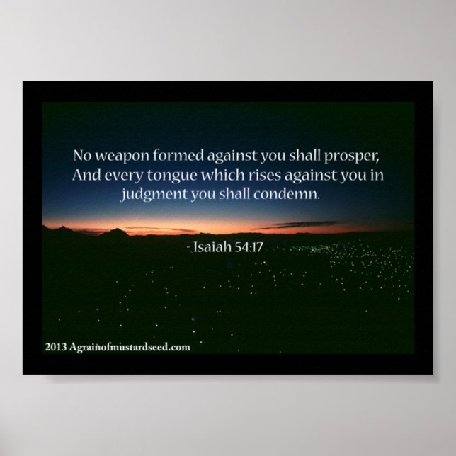 Affiche prières de l'Écriture biblique (Devant)