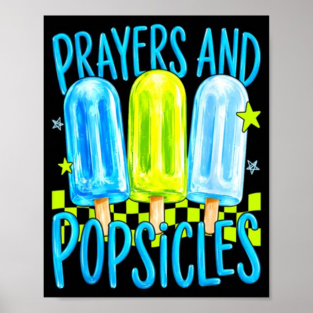 Affiche Prières et sucettes glacées mignons enfants chréti (Devant)