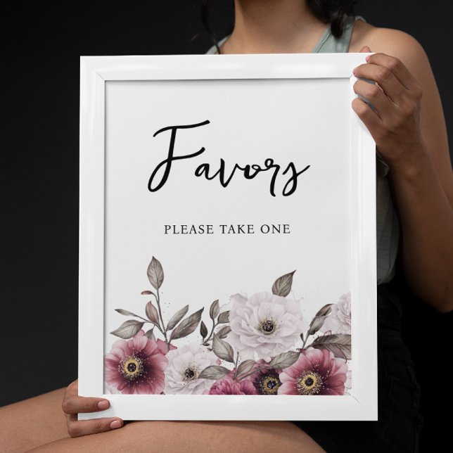 Affiche Prières florales de blanc et de prune pour bébé (Créateur téléchargé)