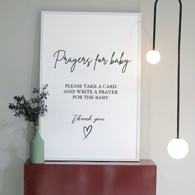 Affiche Prières pour bébé bien souhaits pour le signe Baby (Créateur téléchargé)