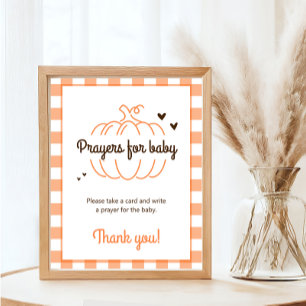 Affiche Prières rustiques pour bébé pour une baby shower s
