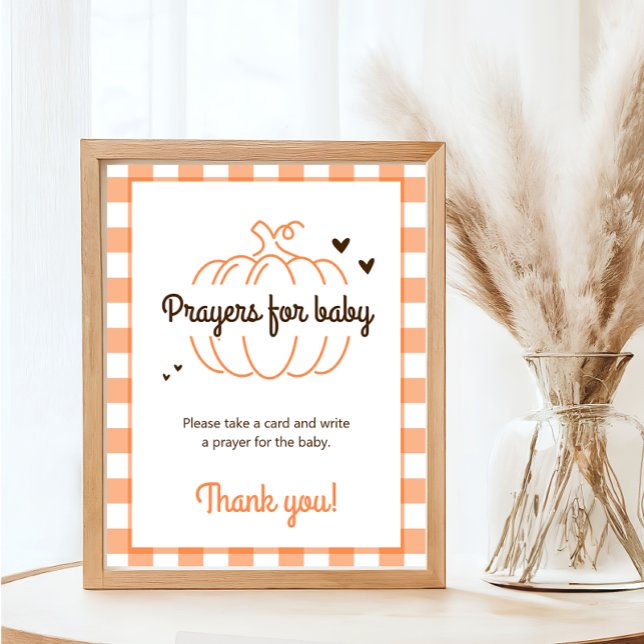 Affiche Prières rustiques pour bébé pour une baby shower s (Créateur téléchargé)