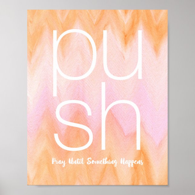Affiche Priez jusqu'à ce que quelque chose arrive aquarell (Devant)
