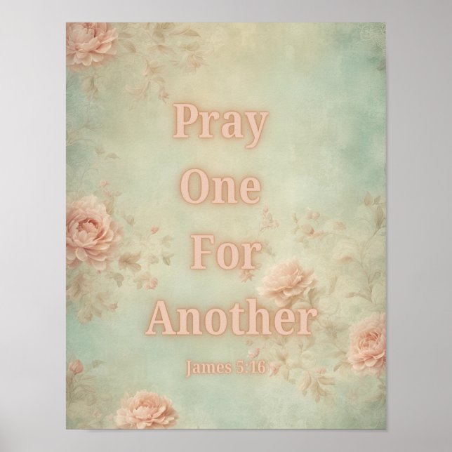 Affiche Priez les uns pour les autres - Jacques 5:16 (Devant)