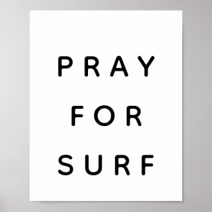 Affiche Priez Pour L'Affiche De Surf