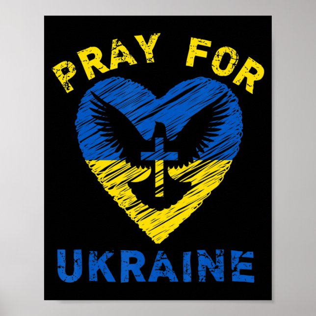 Affiche Priez pour l'Ukraine (Devant)