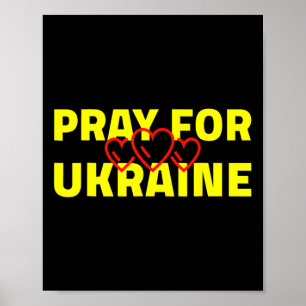 Affiche Priez pour l'Ukraine avec le T-shirt Ukraine Priez