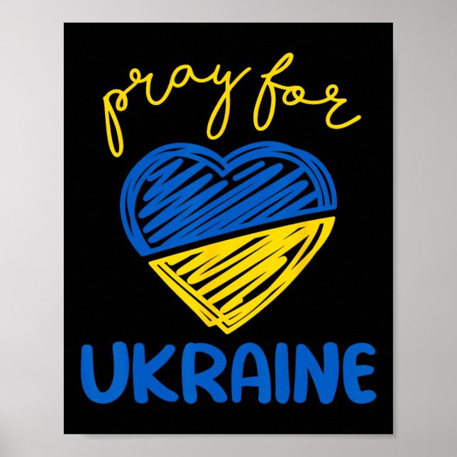 Affiche Priez pour l'Ukraine - Je suis avec l'Ukraine - So (Devant)