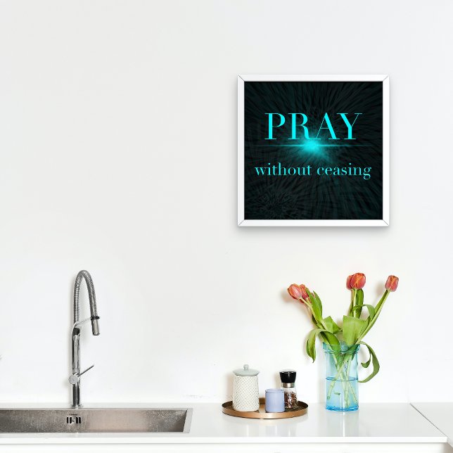 Affiche Priez sans cesse Matthieu 7:7 Verset de la Bible (Créateur téléchargé)