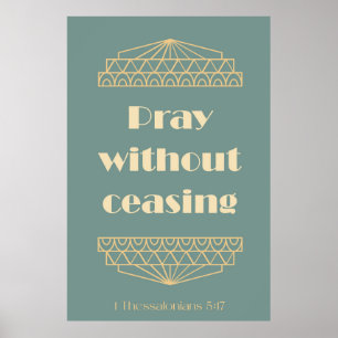 Affiche Priez sans cesser 1 Thessaloniciens 5:17