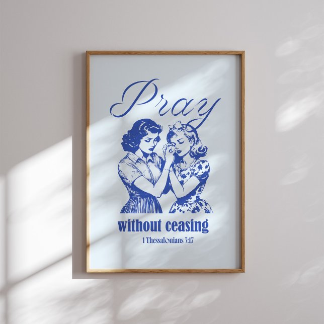 Affiche Priez sans cesser chrétienne (Créateur téléchargé)