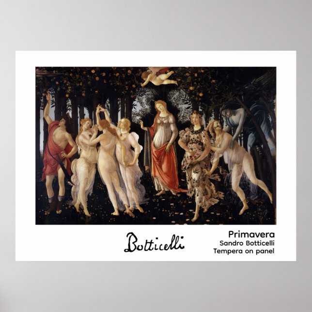 Affiche Primavera  by Botticelli (Devant)