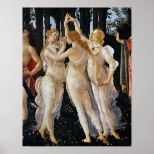 Affiche Primavera (détail), Sandro Botticelli, 1482