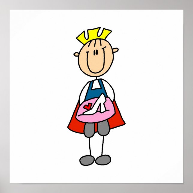 Affiche Prince Avec Chaussure En Verre (Devant)