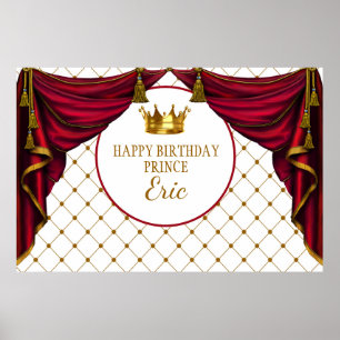 Affiche Prince de Fond, Prince Fête Rouge et Or