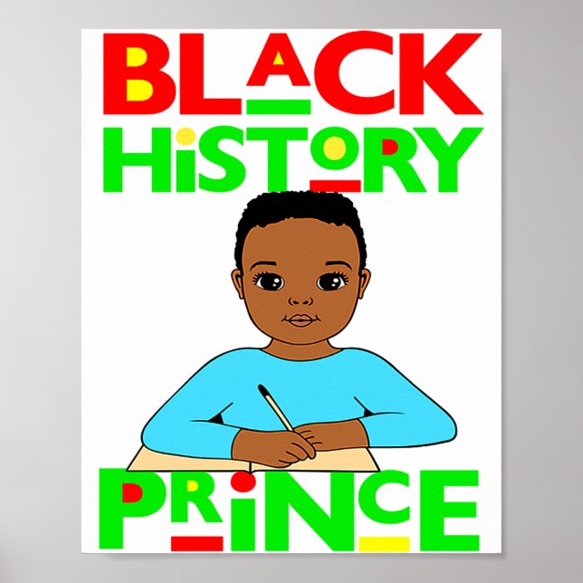 Affiche Prince de l'histoire noire garçon melanine fils Br (Devant)