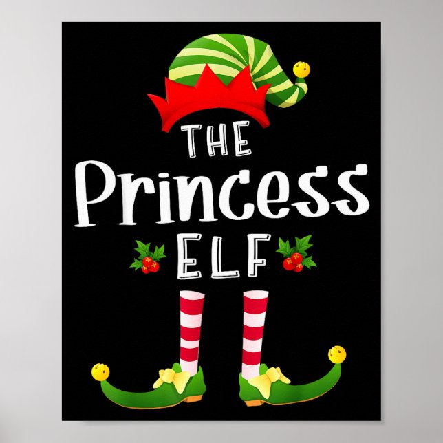 Affiche Princess Christmas Elf Matching Pajama X-mas Party (Devant)