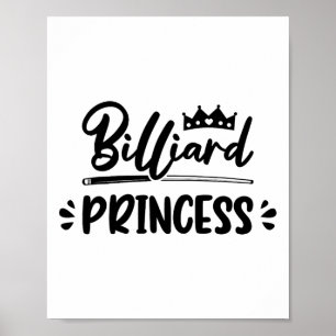 Affiche Princess Graphic Pool Billard Snooker Billard Cue