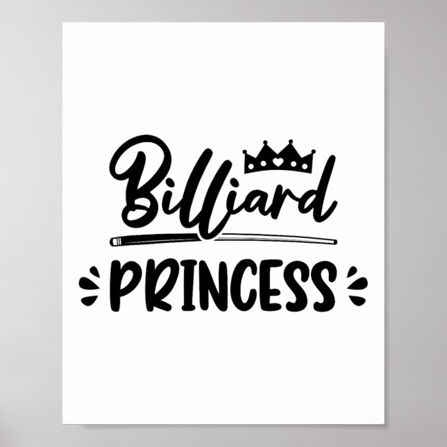 Affiche Princess Graphic Pool Billard Snooker Billard Cue (Devant)