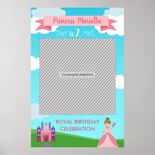 Affiche Princess Party Frame Prop pour Photo Booth (Devant)