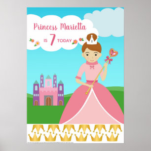 Affiche Princess Party Pin The Tail Game