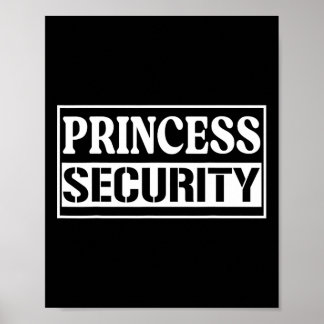 Affiche Princess Security Funny Anniversaire Halloween Par